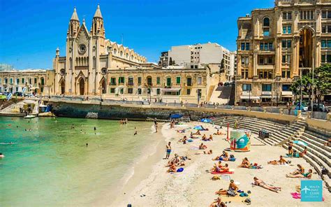 st julian's malta beach.